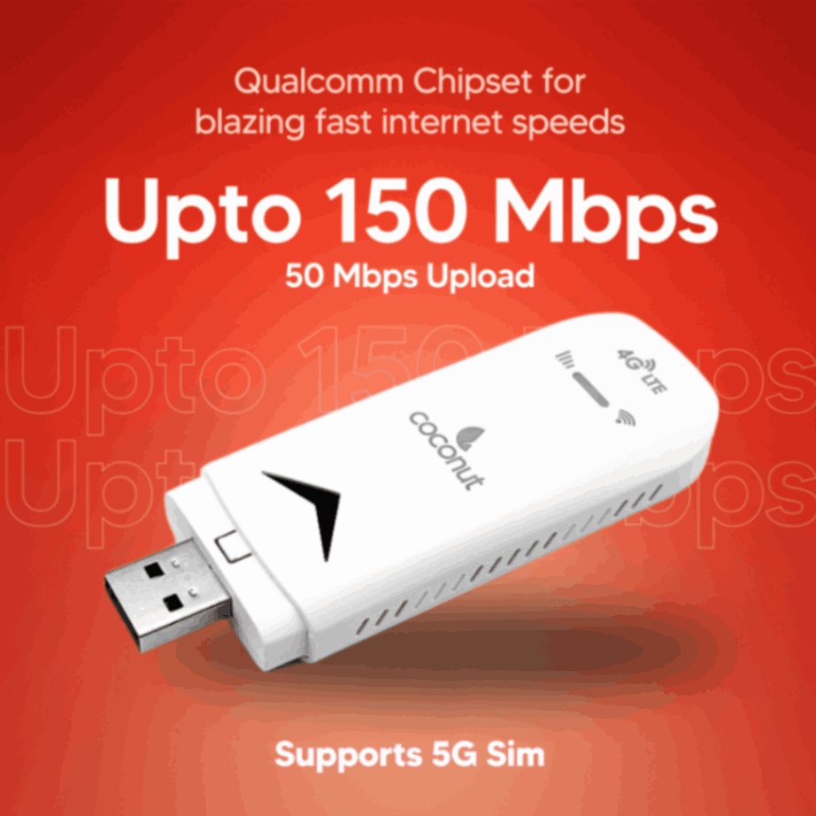 Konnect 4G Dongle - Dual Band, Compatible with All SIM Cards